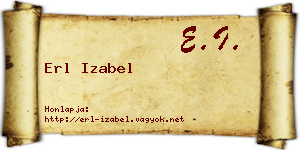 Erl Izabel névjegykártya